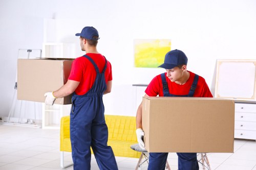 Man and van moving furniture in Crossness residential area
