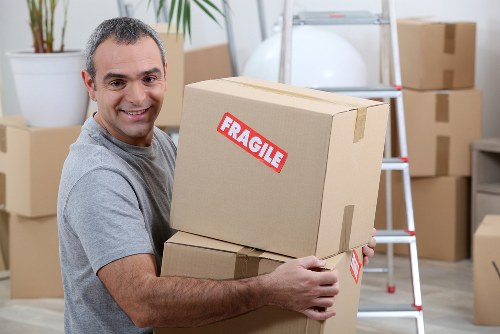 House removals team planning a move in Crossness