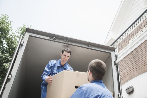 Business and residential items loaded into a moving truck in Crossness