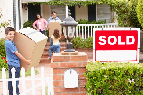 Packing boxes and furniture for a local home removal service