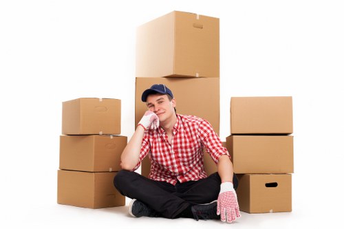 Crossness moving van helping with loading and transport